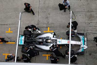 Formula 1 car from above